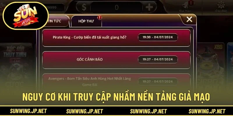 Nguy cơ khi truy cập nhầm nền tảng giả mạo